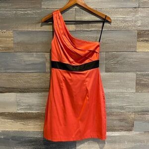 B Wear satin look ruched one shoulder mini 3